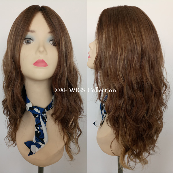 Gorgeous 100% brazilian human hair wavy Kosher wig - 副本