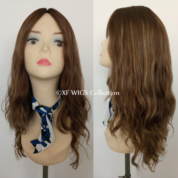 Stunning 100% brazilian human hair wavy sheitel - 副本