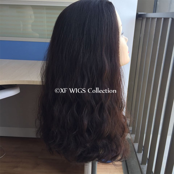 Human hair wavy band fall wigs 1602202 - 副本