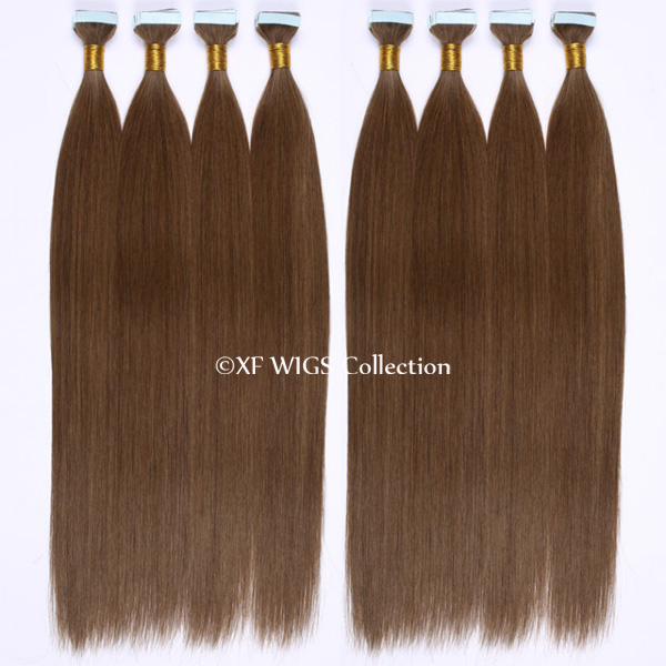 8-30Inches Virgin Straight Brazilian Remy Hair Tape In Hair extension