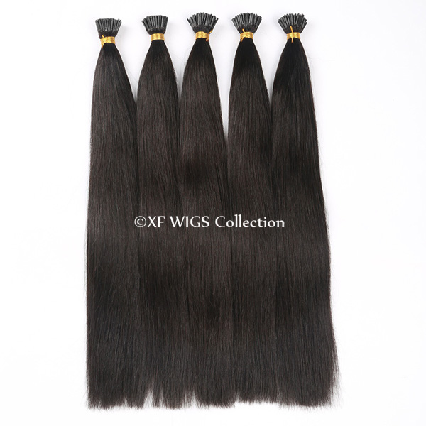 Wholesale virgin Brazilian human remy 1g stick i tip hair extensions