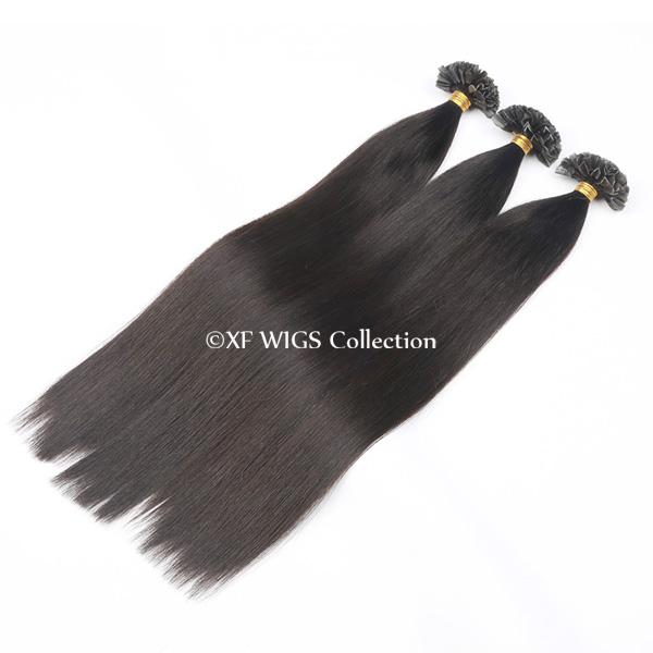 Double drawn Italian glue v-tip hair extensions 