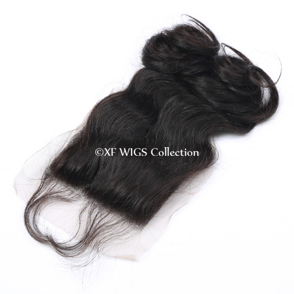 100% virgin remy Chinese funmi hair egg curl hair lace closure