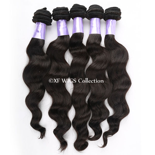 Wholesale unprocessed 5a6a7a grade remy virgin brazilian loose wave single drawn human hair