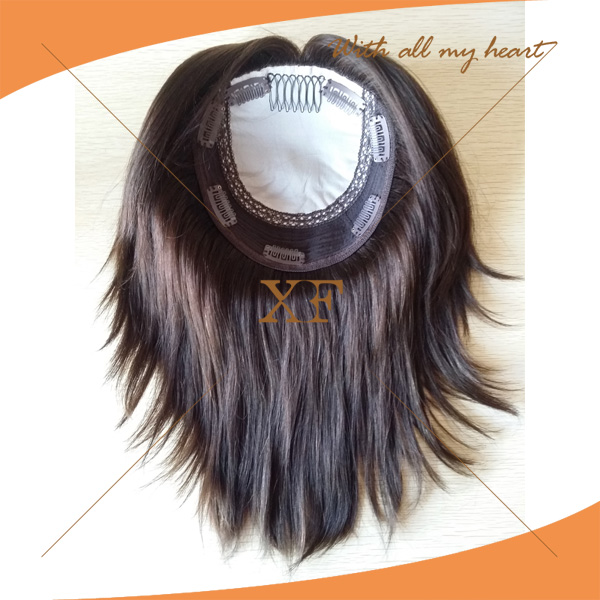 XF Wholesale #6/8 Color 100% Human Hair Toppers 