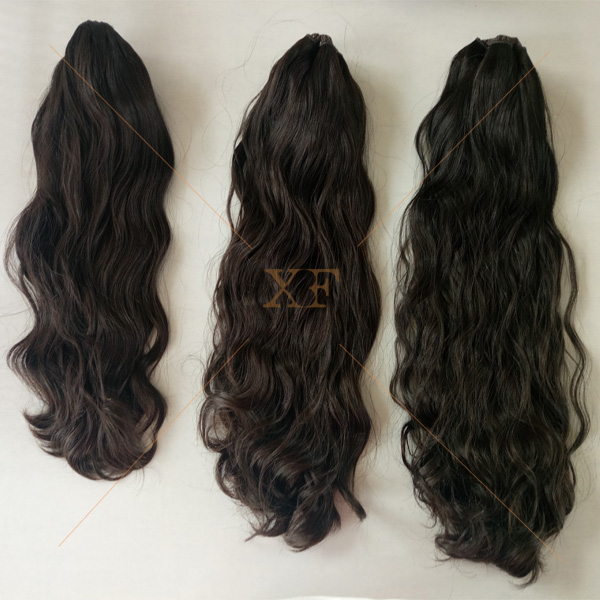 Very Natural 100% Human Wavy Hair Pony Tail Clips Manufacturer