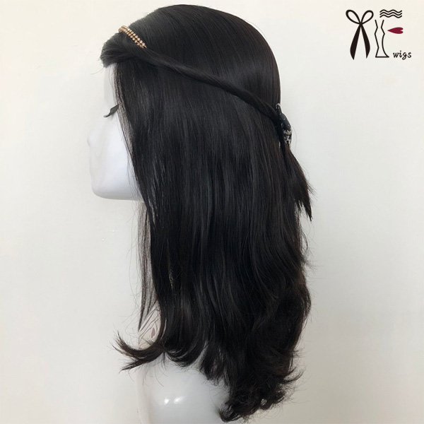 Finest brazilian virgin hair wave jewish wig , silk top kosher wig Best Sheitels