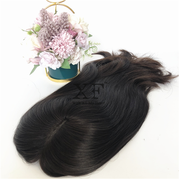 Wholesale 100% Unprocessed Natural Color Human Hair Toppers With Skin Top