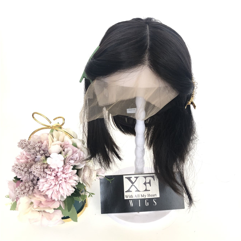 Natural looking light brown color Lace top sheitel wig - 副本