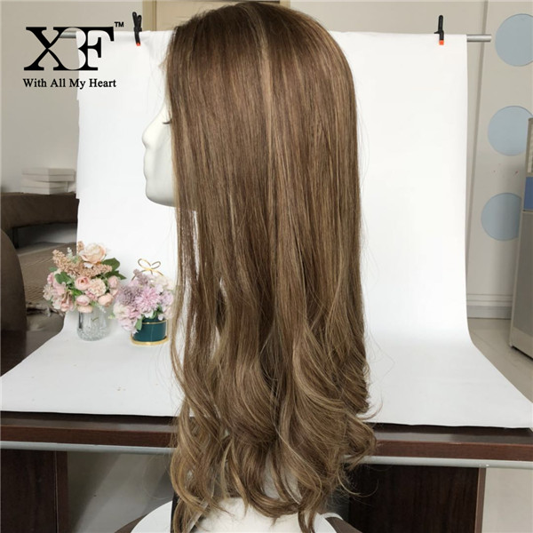 22 inches swiss lace jewish wig lace top European human hair