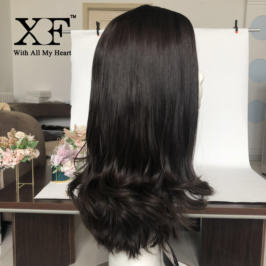 Raw virgin remy Brazilian long hair skin top for jewish wig