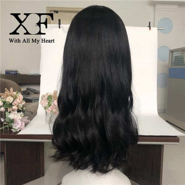 Wavy hair  natural color virgin remy long hair 