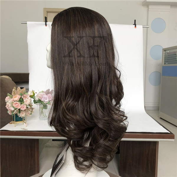  large stock Stunning color virgin human hair bandfall wig