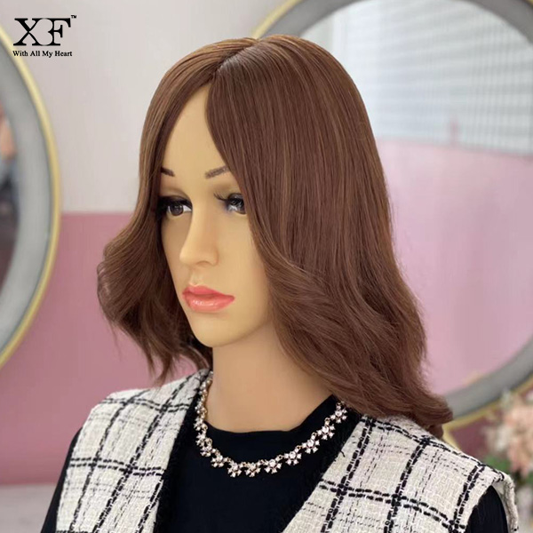 Free Shipping Brazilian Virgin Human Hair Shoulder Length Jewish Wigs