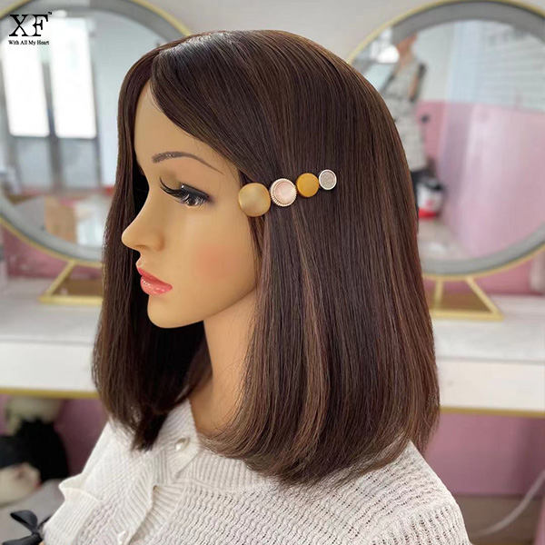 Pretty 14 Inches Short Hair Unprocessed European Hair Kosher Wigs