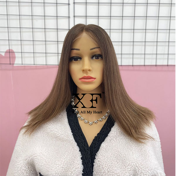 Wholesale 100% unprocessed virgin hair lace top wigs kosher wigs 