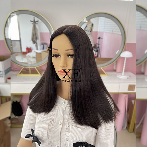 Natural Color Skin Top unprocessed European Hair jewish wigs 